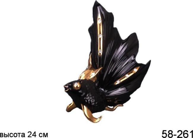 Фигурка"черная рыбка" высота=28 см.(кор-4шт) Lefard (58-261)