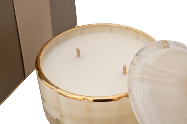 Свеча ароматическая Blonde vanilla в вазе в упаковке 185 гр. (TT-00010735) Свеча ароматическая Blonde vanilla в вазе в упаковке 185 гр. (TT-00010735)