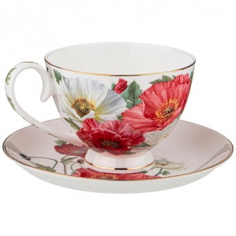 Чайный набор lefard "маки" 4 пр. на 2 пер. 250 мл Lefard (104-892)