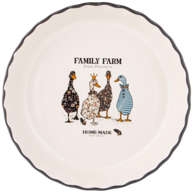 Форма для выпечки agness "family farm" круглая 2,1 л 27,5*27,5*6 cм Lefard (536-278)