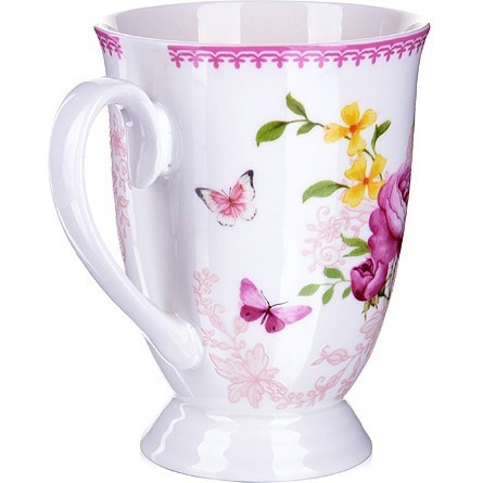Кружка фарфоровая 300 мл Цветы LR (27879) Кружка фарфоровая 300 мл Цветы LR (27879)