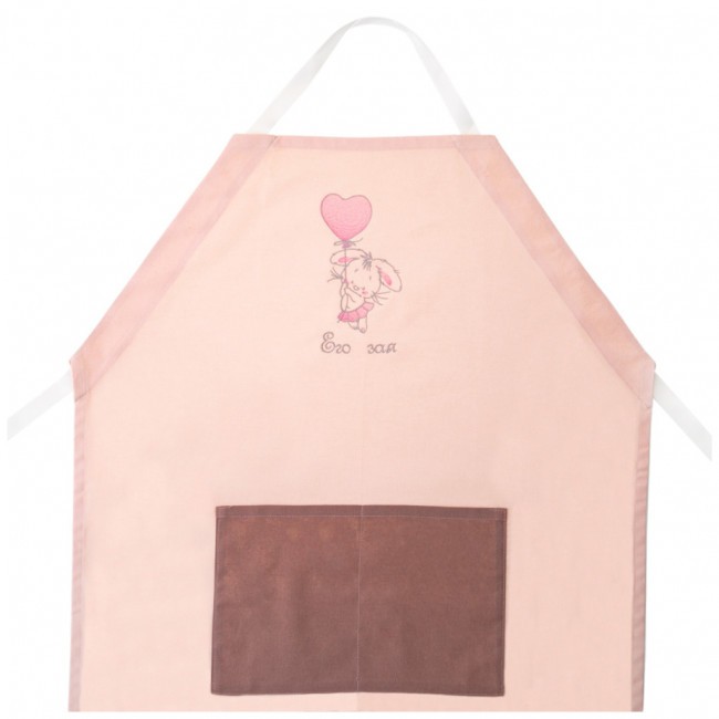 Набор фартуков из 2х-шт "парочка",100% х/б ,кофе+ пудра Lefard (850-605-67)