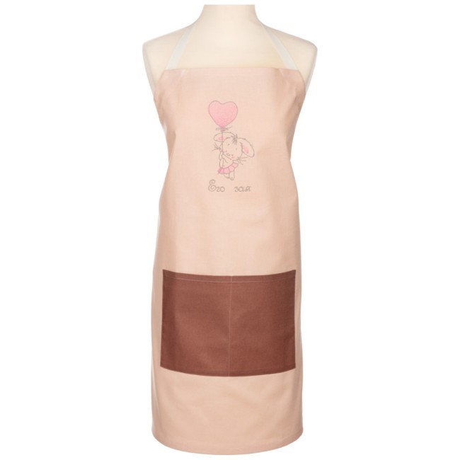 Набор фартуков из 2х-шт "парочка",100% х/б ,кофе+ пудра Lefard (850-605-67)