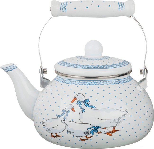 Чайник agness эмалированный, серия гуси, 2,5 л, подходит для индукцион. плит Agness (934-343)