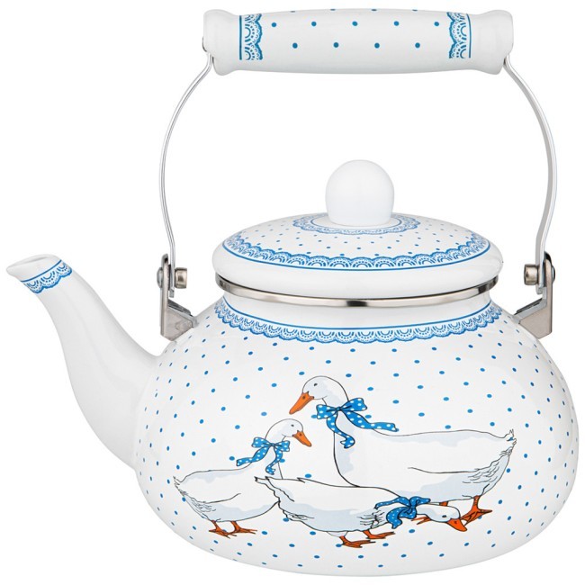 Чайник agness эмалированный, серия гуси, 2,5 л, подходит для индукцион. плит Agness (934-343)