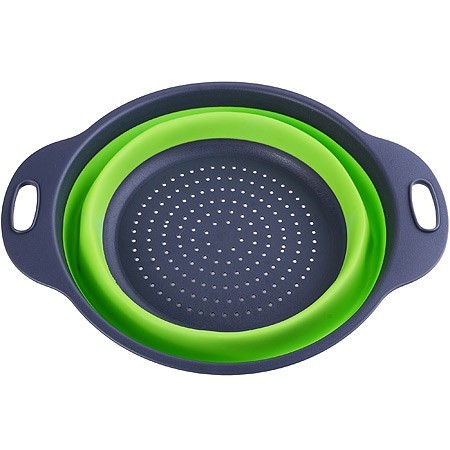 Дуршлаг силикон с ручками, ЗЕЛЕНЫЙ.MB (31489-1)