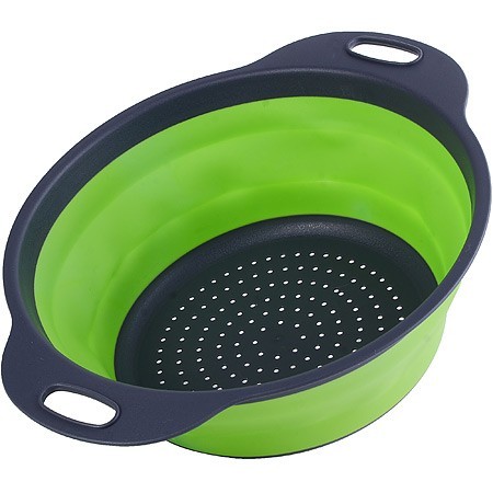 Дуршлаг силикон с ручками, ЗЕЛЕНЫЙ.MB (31489-1)
