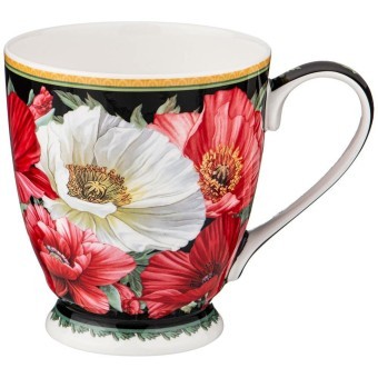 Кружка lefard "маки" 480 мл черная Lefard (104-759) Кружка lefard "маки" 480 мл черная Lefard (104-759)