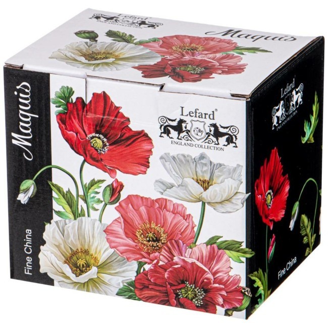 Кружка lefard "маки" 480 мл черная Lefard (104-759) Кружка lefard "маки" 480 мл черная Lefard (104-759)