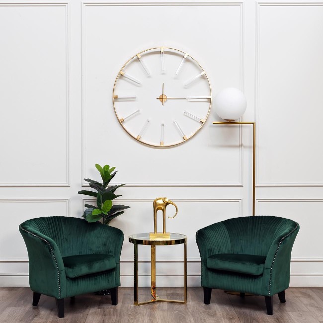 Стол журнальный прозр.стекло/золото d.50*55см (TT-00001345)