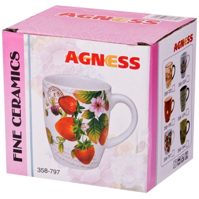 Кружка agness "лавандовая весна" 300 мл Agness (358-1334) Кружка agness "лавандовая весна" 300 мл Agness (358-1334)