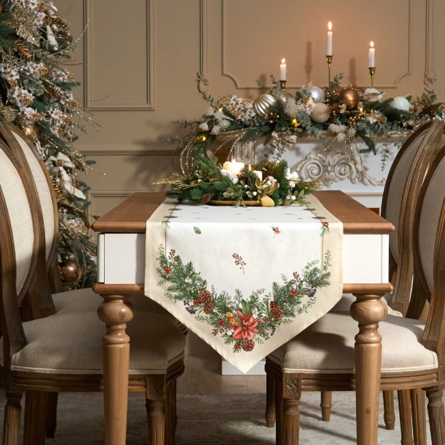 Дорожка на стол "celebration", 45х215см, бежевый, 100% хлопок,твил Lefard (850-734-32)