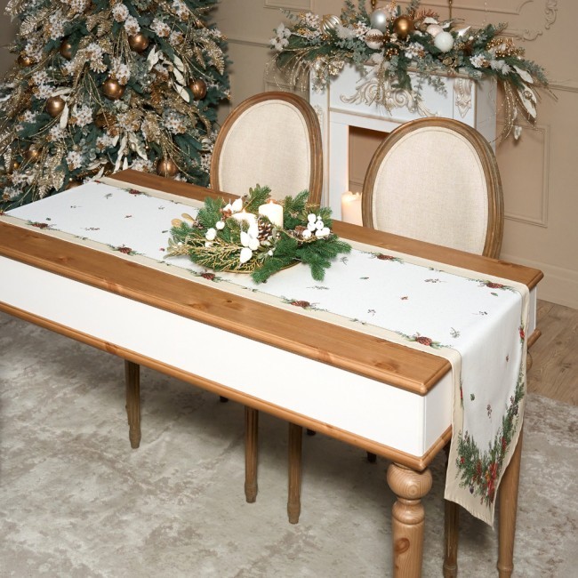 Дорожка на стол "celebration", 45х215см, бежевый, 100% хлопок,твил Lefard (850-734-32)