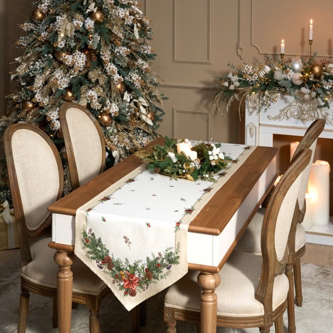 Дорожка на стол "celebration", 45х215см, бежевый, 100% хлопок,твил Lefard (850-734-32)