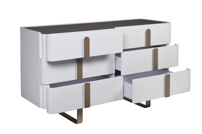 Комод светлый с металл. каркасом 140*50*85см (TT-00012678)