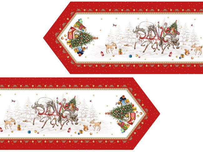 Дорожка "с новым годом"45х215см ,красный, 100% хлопок,твил пропитка Lefard (850-763-31) Дорожка "с новым годом"45х215см ,красный, 100% хлопок,твил пропитка Lefard (850-763-31)