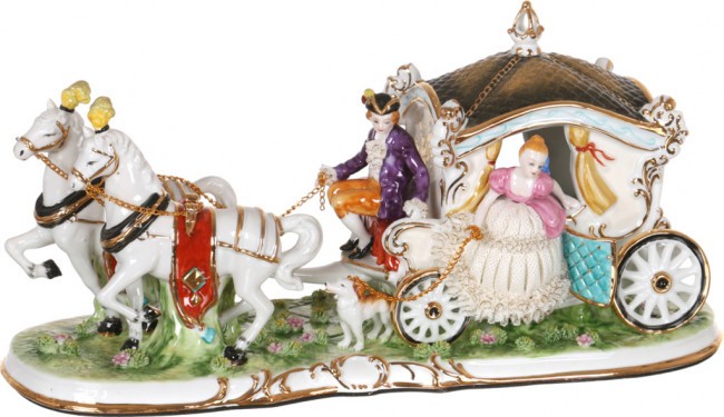 Статуэтка "карета" 38*15*20 см. серия "фарфоровые кружева" (кор-4шт.) Lefard (101-054) Статуэтка "карета" 38*15*20 см. серия "фарфоровые кружева" (кор-4шт.) Lefard (101-054)