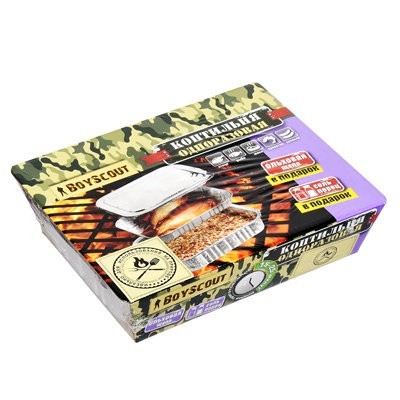 Коптильня одноразовая BOYSCOUT 20х15 см  (ольховая  щепа, соль, черный перец) 61278 (53799)