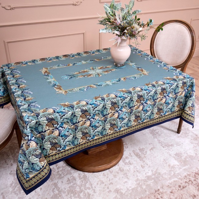 Скатерть "листья морриса"140х180см , 100% хлопок, синий , твил, пропитка Lefard (850-752-2) Скатерть "листья морриса"140х180см , 100% хлопок, синий , твил, пропитка Lefard (850-752-2)
