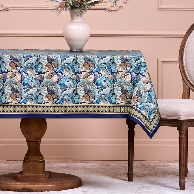 Скатерть "листья морриса"140х180см , 100% хлопок, синий , твил, пропитка Lefard (850-752-2) Скатерть "листья морриса"140х180см , 100% хлопок, синий , твил, пропитка Lefard (850-752-2)