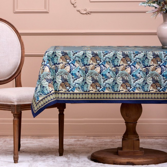 Скатерть "листья морриса"140х180см , 100% хлопок, синий , твил, пропитка Lefard (850-752-2) Скатерть "листья морриса"140х180см , 100% хлопок, синий , твил, пропитка Lefard (850-752-2)