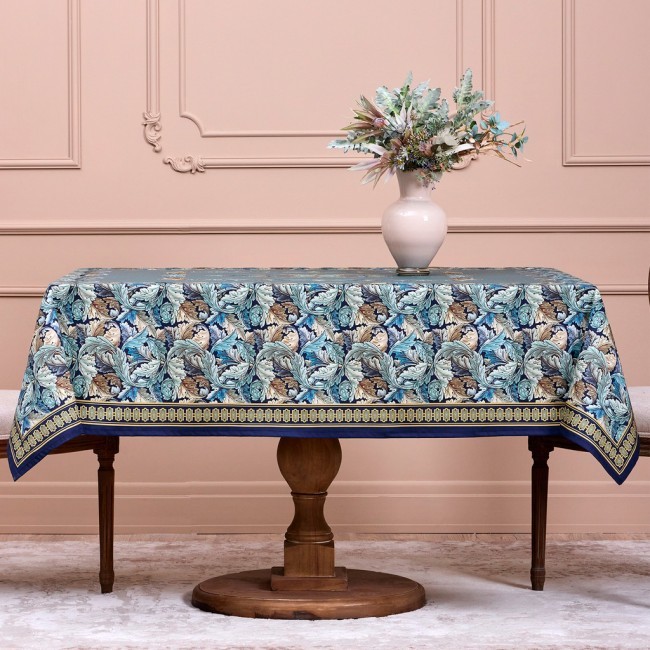 Скатерть "листья морриса"140х180см , 100% хлопок, синий , твил, пропитка Lefard (850-752-2) Скатерть "листья морриса"140х180см , 100% хлопок, синий , твил, пропитка Lefard (850-752-2)