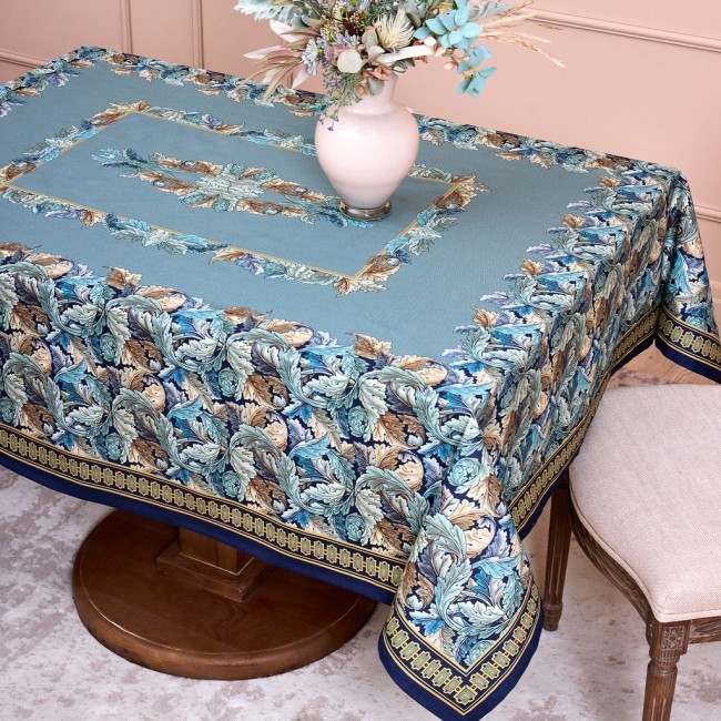 Скатерть "листья морриса"140х180см , 100% хлопок, синий , твил, пропитка Lefard (850-752-2) Скатерть "листья морриса"140х180см , 100% хлопок, синий , твил, пропитка Lefard (850-752-2)