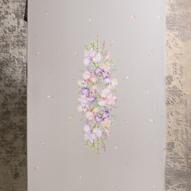 Скатерть "ирисы" 160х220см ,серый, 100% хлопок,твил пропитка Lefard (850-755-21)