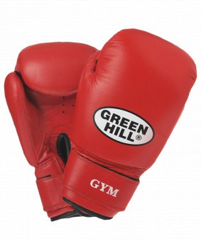 Перчатки боксерские GYM BGG-2018, 10oz, кожа, красные (4489)