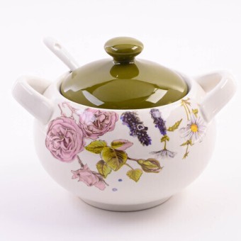 Сахарница 3пр 375мл Розовый сад LR (60260)