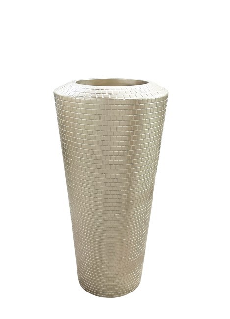 Кашпо c фактурной отделкой шампань d32*65см (TT-00010212)