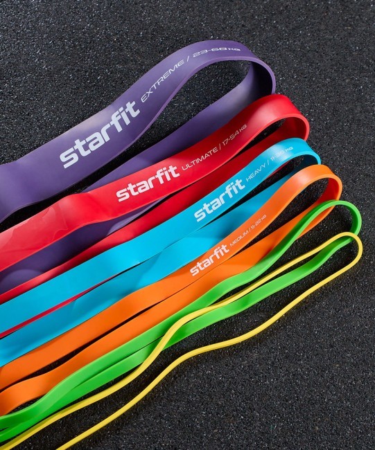 Эспандер ленточный для кросс-тренинга STARFIT ES-803, 17-54 кг, 208х4,4 см, красный (1676095)