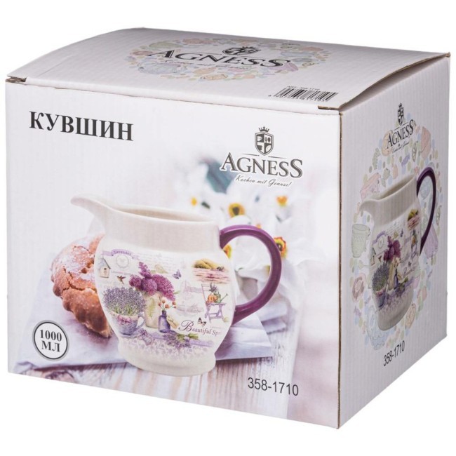 Кувшин "лавандовая весна" 1000 мл. Agness (358-1710) Кувшин "лавандовая весна" 1000 мл. Agness (358-1710)