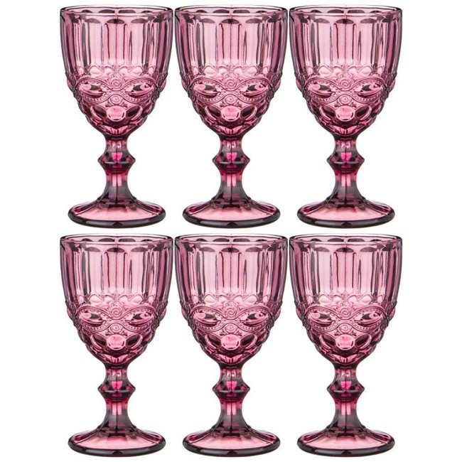 Набор бокалов для вина "серпентина" из 6шт. серия "muza color" 300мл. / в=17 см Lefard (781-106)