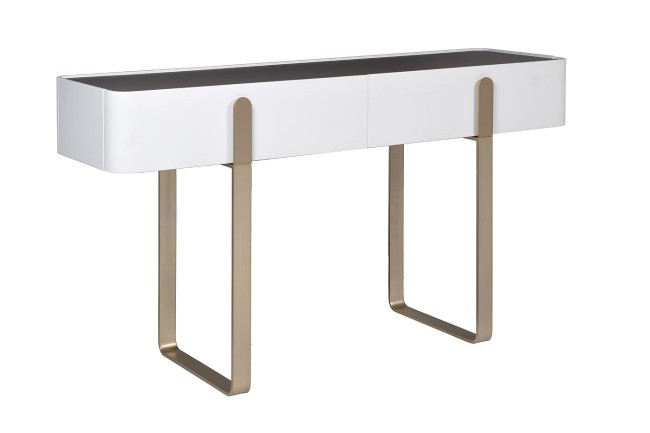 Консоль светлая с металл. каркасом 140*40*82см (TT-00012679)