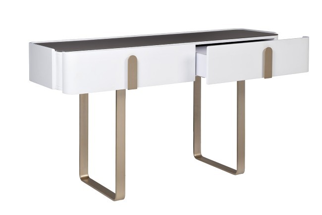 Консоль светлая с металл. каркасом 140*40*82см (TT-00012679)
