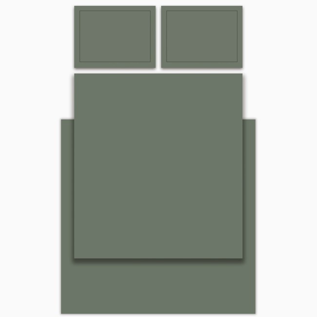 Кпб, евро, "solid" зеленый, сатин, хлопок 100%, подод.200х220-1шт, пр.240х240-1шт, нав.50х70-2шт Lefard (989-001-16)