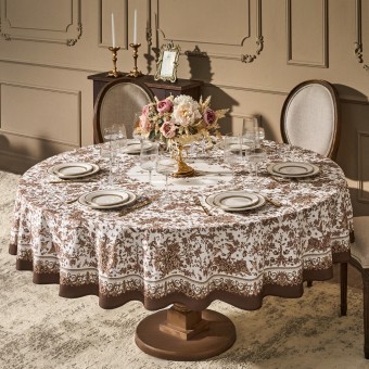 Скатерть круглая "rich garden" d220см, 100% хлопок, твил c пропиткой Lefard (850-754-27)