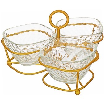 Менажница 3 секции на подставке 250 мл 10,3*10,3*6,5см Lefard (172-136)