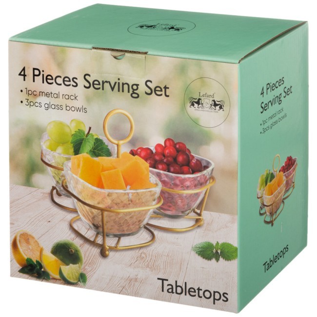 Менажница 3 секции на подставке 250 мл 10,3*10,3*6,5см Lefard (172-136)