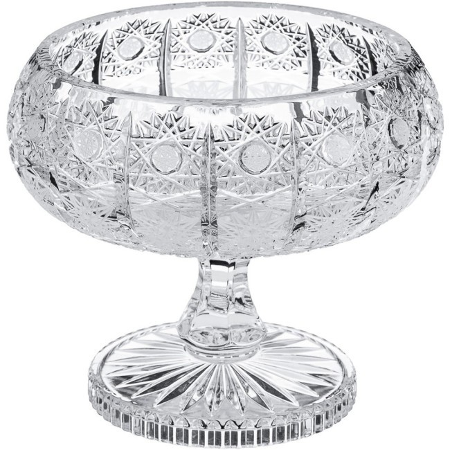 Конфетница с крышкой на ножке "500pk" диаметр=16см. высота=23см. AURUM-CRYSTAL (614-631)