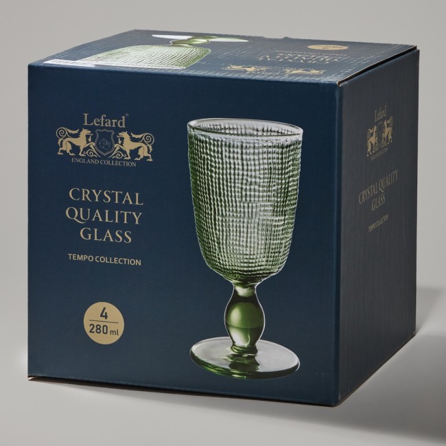 Набор бокалов "tempo" green 4 шт./280 мл Lefard (355-390) Набор бокалов "tempo" green 4 шт./280 мл Lefard (355-390)