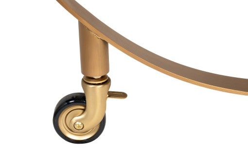 Стол-тележка сервировочн ст.прозр/латунь 70*48*76 (TT-00015509)