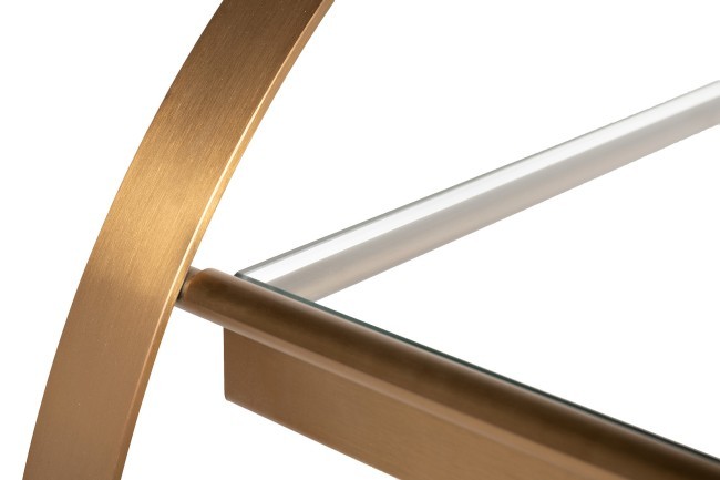 Стол-тележка сервировочн ст.прозр/латунь 70*48*76 (TT-00015509)