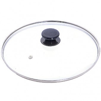 Крышка 26см чер/ручка мет/ободок РОССИЯ (7026)