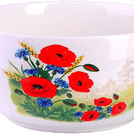 Супница керамическая 580мл Цветущие Маки доломит LR (60273)