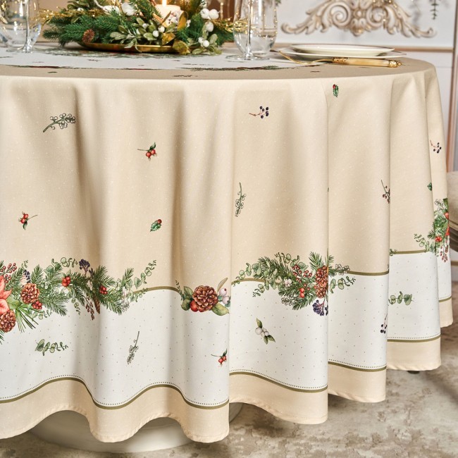 Скатерть круглая "celebration" 220см ,бежевый, 100% хлопок,твил,пропитка Lefard (850-734-28) Скатерть круглая "celebration" 220см ,бежевый, 100% хлопок,твил,пропитка Lefard (850-734-28)