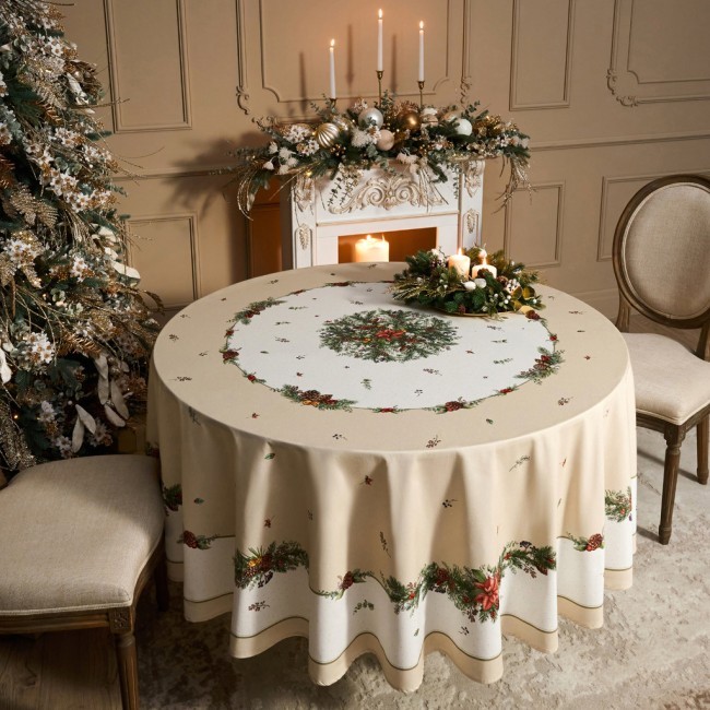 Скатерть круглая "celebration" 220см ,бежевый, 100% хлопок,твил,пропитка Lefard (850-734-28) Скатерть круглая "celebration" 220см ,бежевый, 100% хлопок,твил,пропитка Lefard (850-734-28)