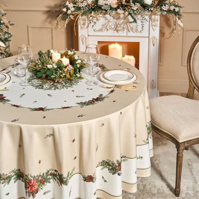 Скатерть круглая "celebration" 220см ,бежевый, 100% хлопок,твил,пропитка Lefard (850-734-28) Скатерть круглая "celebration" 220см ,бежевый, 100% хлопок,твил,пропитка Lefard (850-734-28)