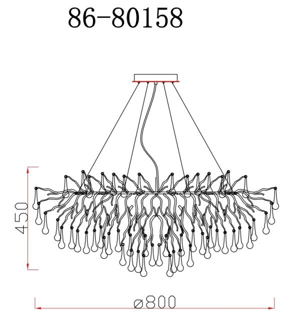 Люстра d.80 h.32см, металл цвет золото (TT-00013462)